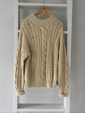 RARE Doen Serena Sweater - classic cable knit.